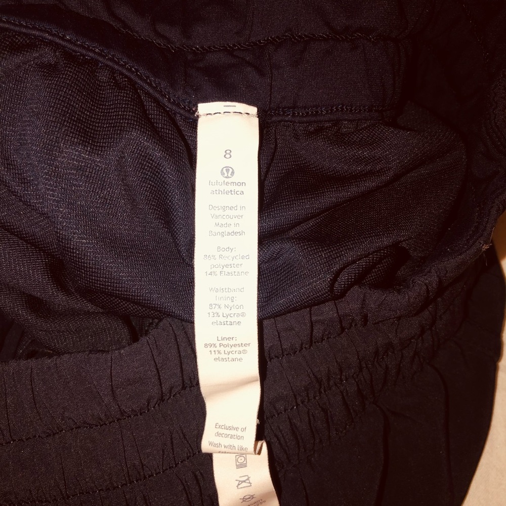 navy blue lululemon shorts